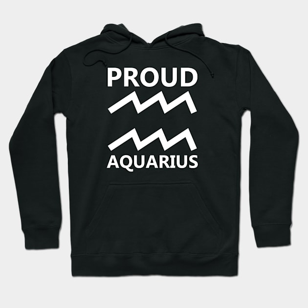 Proud Aquarius White Hoodie by Ven0mBlast